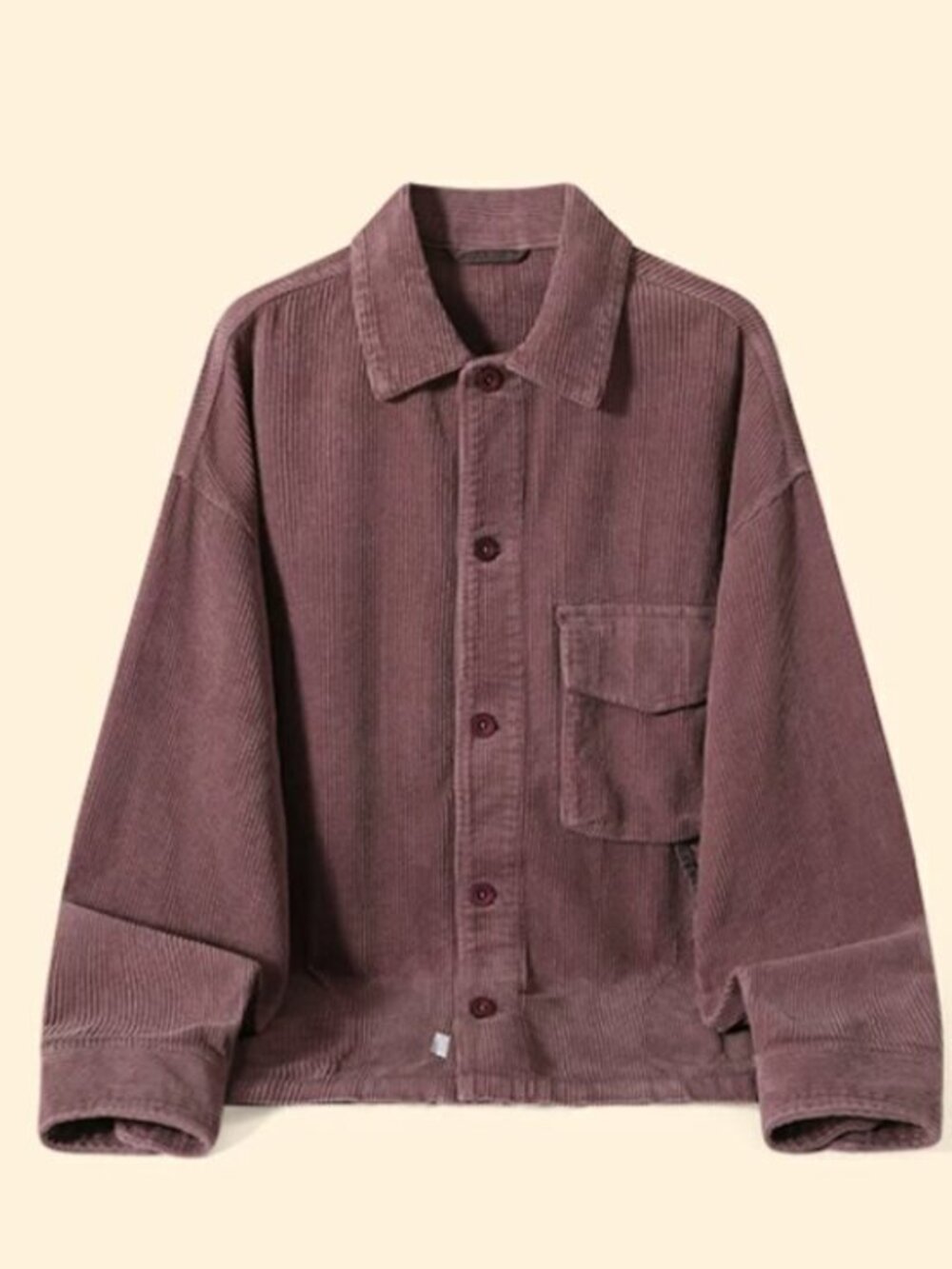 Dusty Rose Corduroy Button Up Shirt